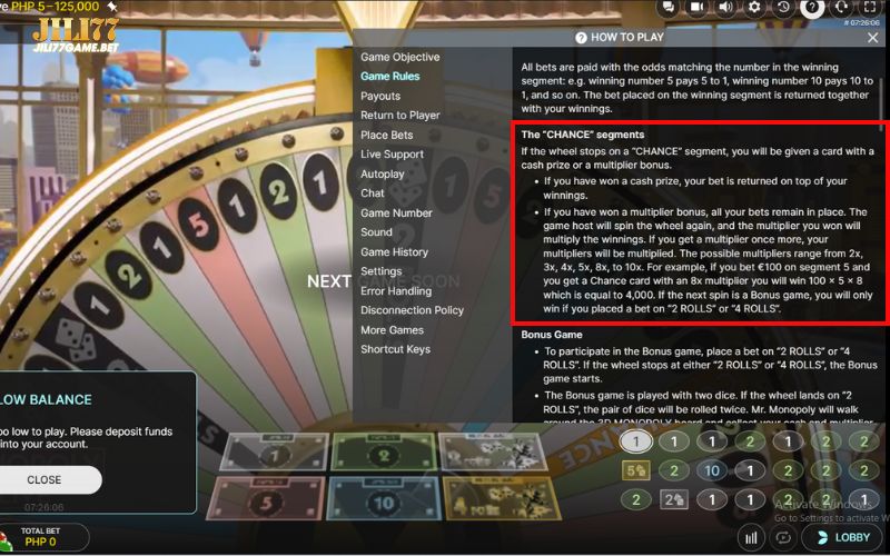 Monopoly Live 7 the-chance-segments