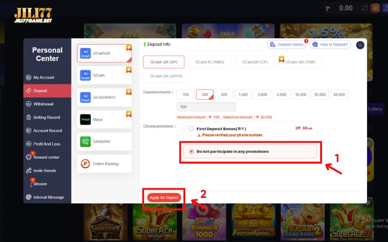 Deposit Guide Jili77 5 deposit-without-promotion