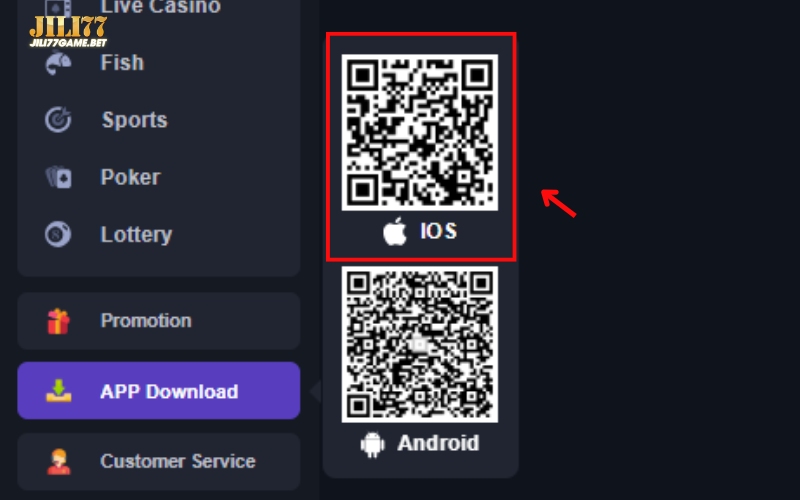 How to Download APP Jili77 1 scan-qr-code-ios